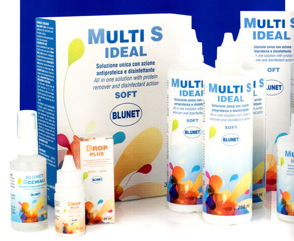 Linea BLUNET. Liquidi per lenti a contatto
